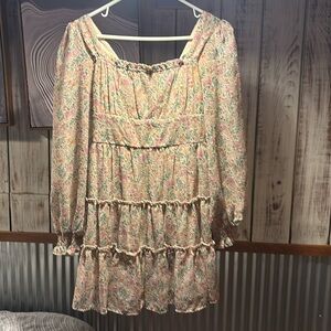 Dress that reaches about mid thigh